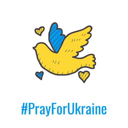 Stand in Defense and Pray for Ukraine Instagram Design Template