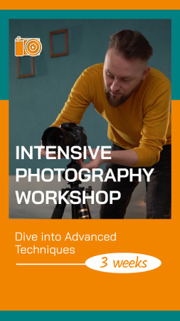 Template di design Workshop intensivo di fotografia per livello avanzato TikTok Video