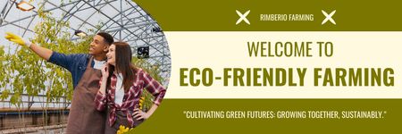 Platilla de diseño Welcome to Eco Friendly Farm Email header