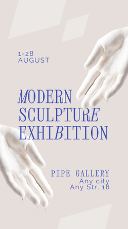 Modern Sculpture Exhibition Instagram Story Modelo de Design
