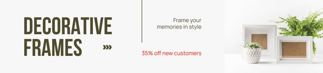 Designvorlage Discount on Decorative Frames for Photos and Paintings für Ebay Store Billboard