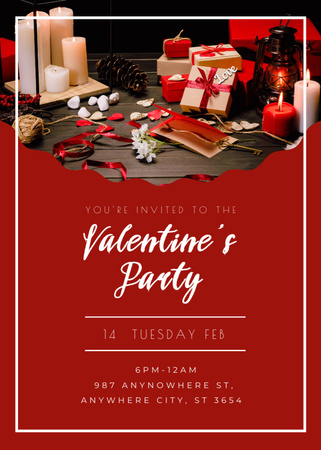 Valentine's Day Romantic Party Invitation Invitation Design Template