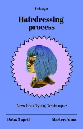 Plantilla de diseño de Hairdressing Process Ad IGTV Cover 
