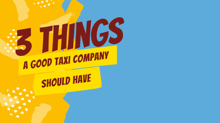 Ontwerpsjabloon van YouTube intro van Tips voor taxiservicebedrijf