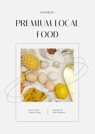 Grocery Store Ad Poster Design Template