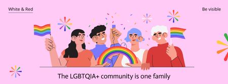 LGBT Community Ad Facebook cover Modelo de Design