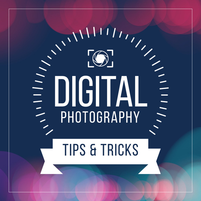 Template di design Digital photography tips with Camera Instagram AD