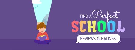 School Reviews Ad Facebook Video cover Design Template