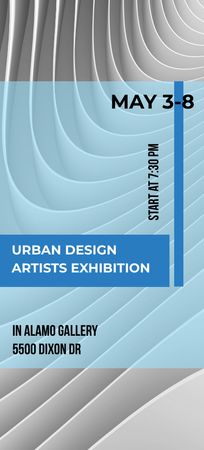 Urban Design Artists Exhibition Ad Flyer 3.75x8.25in Design Template