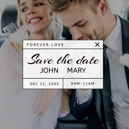 Wedding Planning with Happy Newlyweds Instagram Design Template