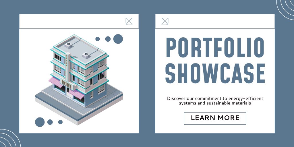 Creative Architectural Portfolio Showcase With Catchphrase Twitter – шаблон для дизайну
