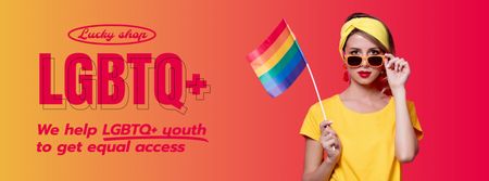 Modèle de visuel LGBT Community Invitation - Facebook Video cover