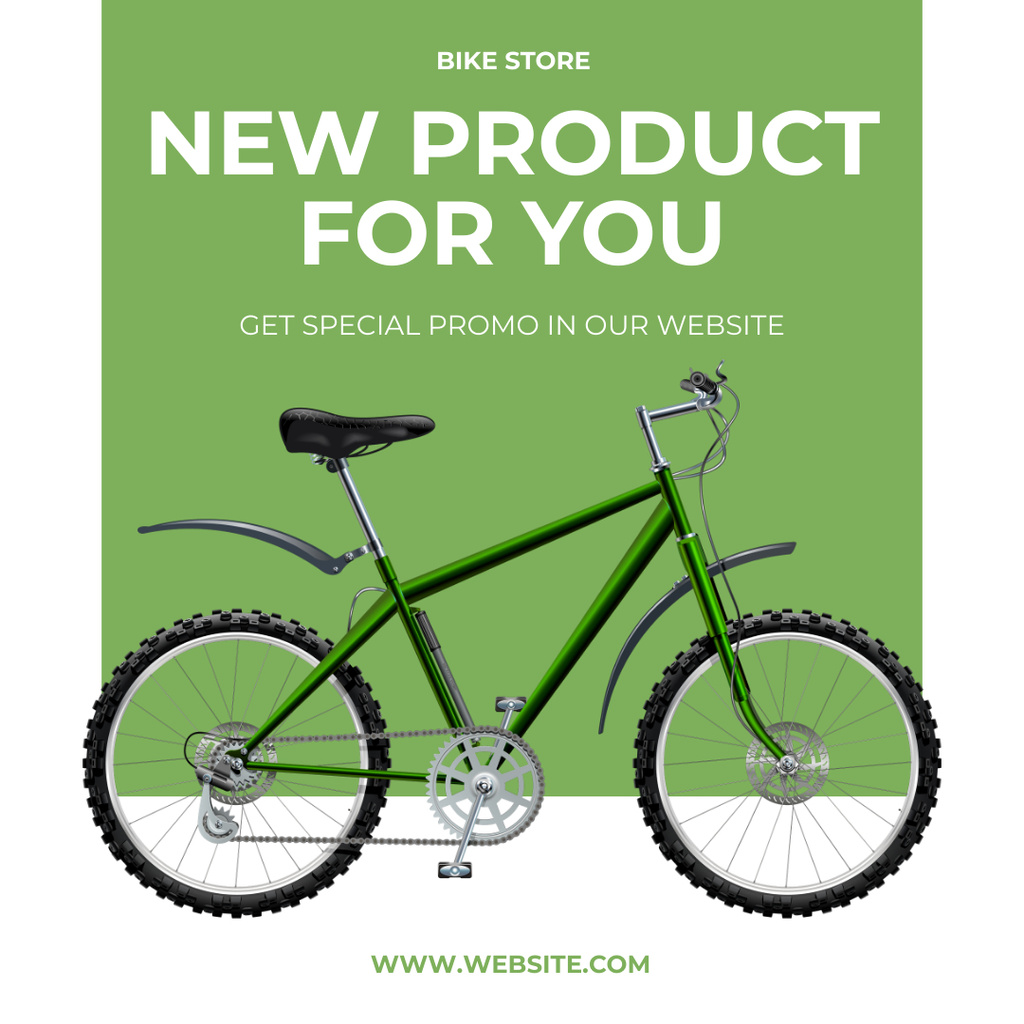 Special Promo of New Model of Bicycle Instagram AD – шаблон для дизайна
