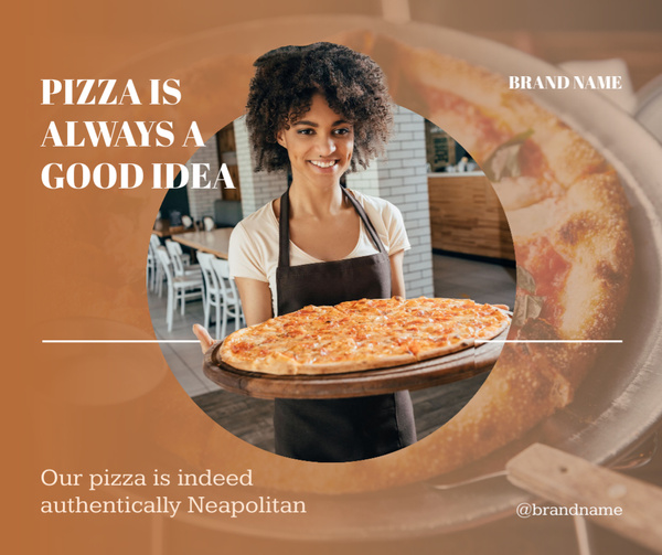 Pizzeria Ad with Young Woman
