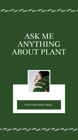 Kérdés űrlap a növényről Instagram Story tervezősablon