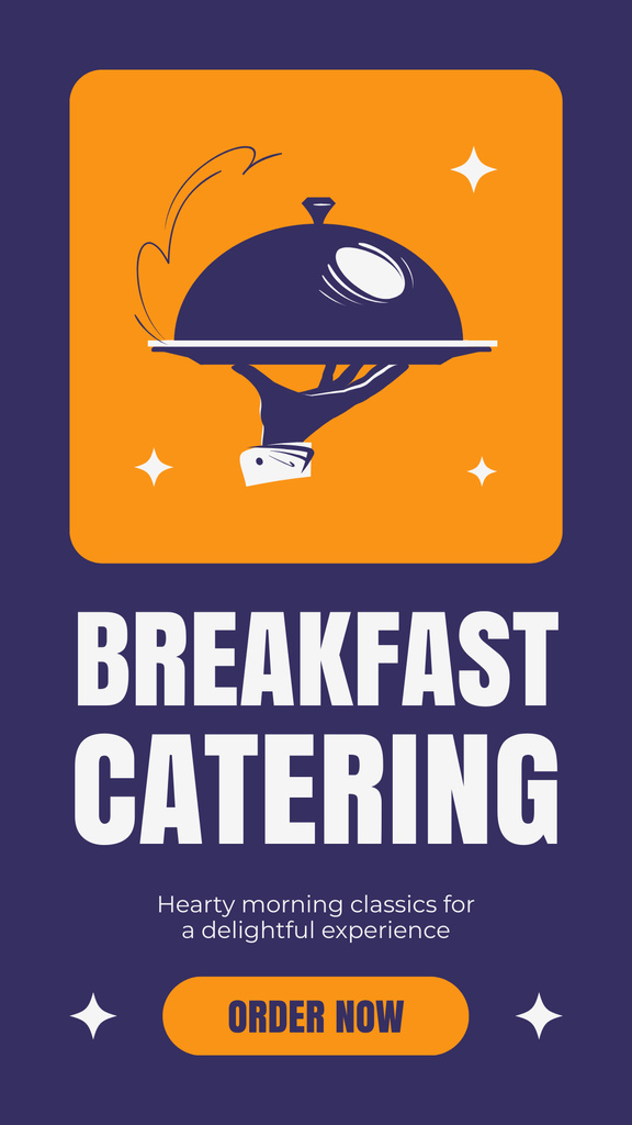 Morning Morsels Catering Service Ad Instagram Story Modelo de Design
