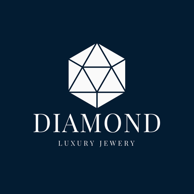 Luxury Jewelry Ad with Diamond Logo 1080x1080px Modelo de Design
