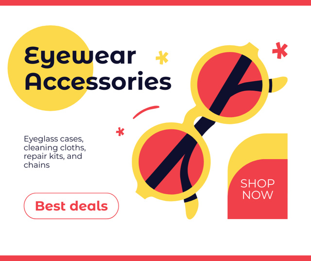 Plantilla de diseño de Best Deal on Sunglasses and Related Accessories Facebook 