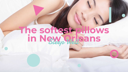 Platilla de diseño Softest pillows Offer with Woman sleeping Youtube