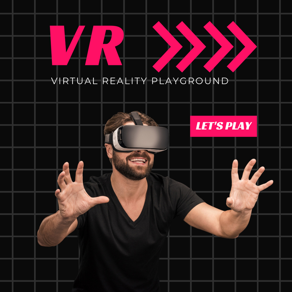 Mind-blowing Virtual Reality Playground Offer Instagram – шаблон для дизайну