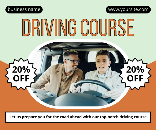 Best Discounts For Driving Course Offer Facebook Design Template