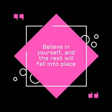 Designvorlage Inspirierendes Zitat über Selbstvertrauen und Motivation für Instagram
