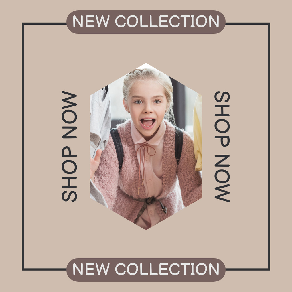 Designvorlage New Collection of Kids' Wear für Instagram