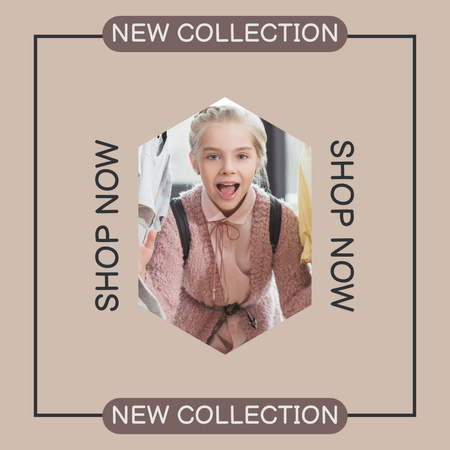 Ontwerpsjabloon van Instagram van New Collection of Kids' Wear