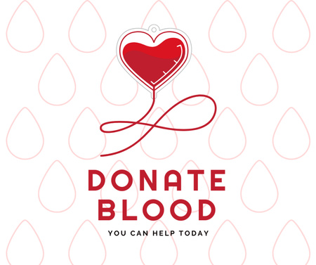 Donate Blood Today Facebook Design Template