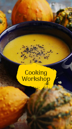 Thanksgiving Cooking Workshop Announcement With Booking TikTok Video Design Template
