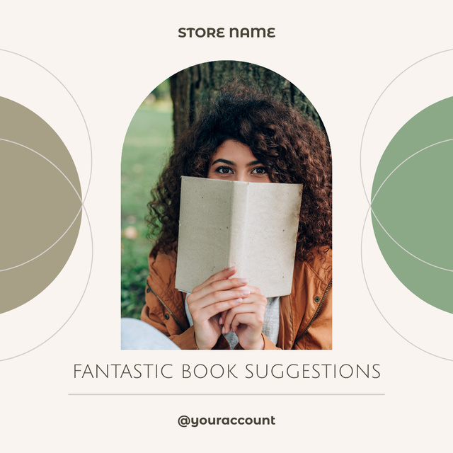 Szablon projektu Get Fantastic Book Suggestions Instagram