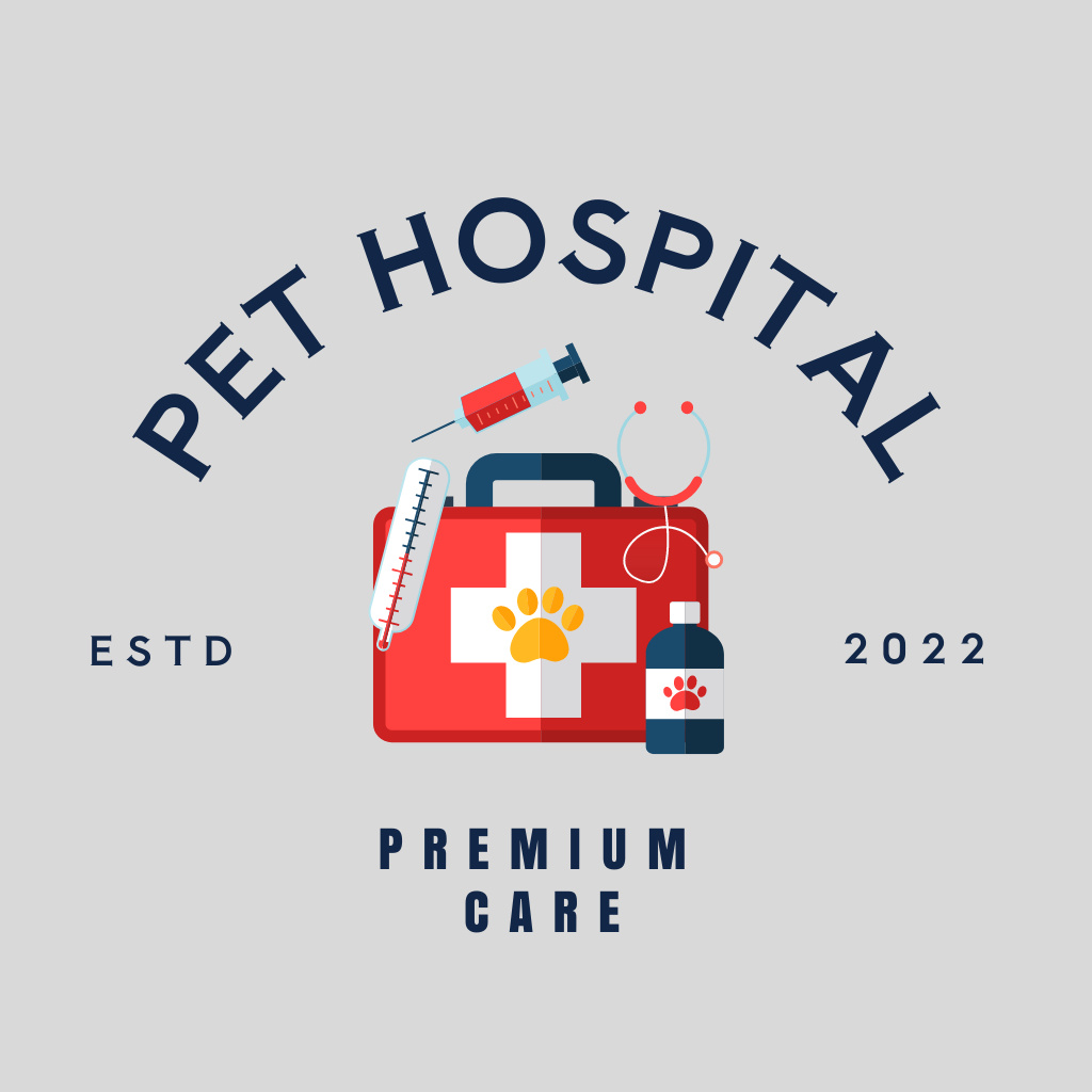 Template di design Pet Clinic Services Offer Logo