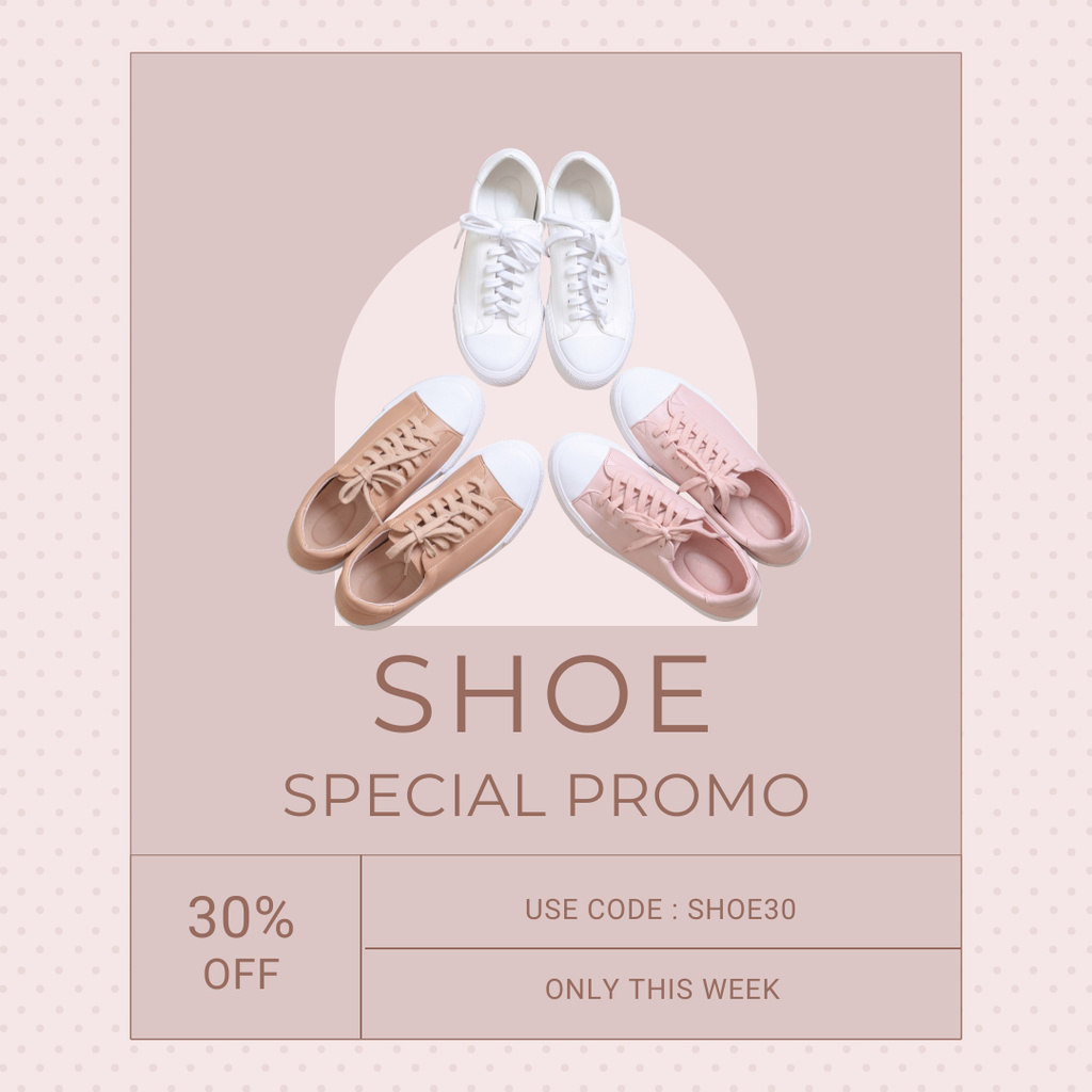 Ontwerpsjabloon van Instagram van Special Promo of Stylish Shoes Collection