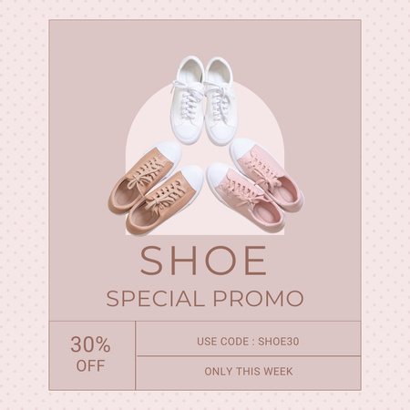 Plantilla de diseño de Promoción especial de la colección de zapatos con estilo Instagram 