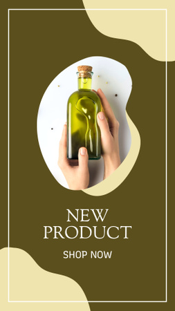 Ontwerpsjabloon van Instagram Story van Skincare Products Offer with Cosmetic Oil in Bottle