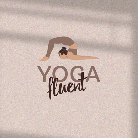 žena cvičí jógu Logo Šablona návrhu
