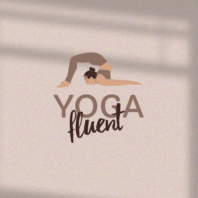 Woman doing Yoga Exercises Logoデザインテンプレート