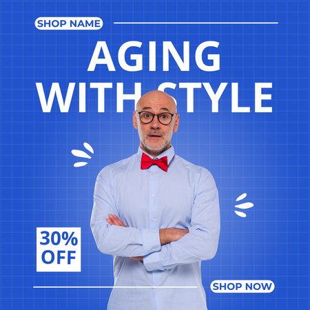 Age-Friendly Fashion Style With Discount Instagram Design Template