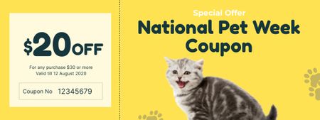 National Pet Week Coupon Coupon Design Template