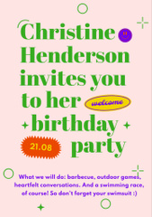 Bright Birthday Party Invitation