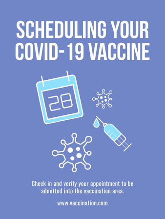 Template di design motivazione della vaccinazione da virus Poster US