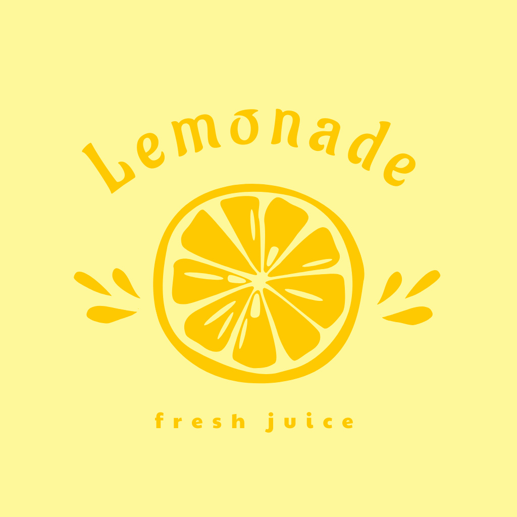 Lemonade Offer with Freshing Juice Logo Πρότυπο σχεδίασης