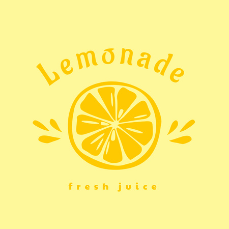 Template di design offerta di limonata con succo di frutta fresco Logo