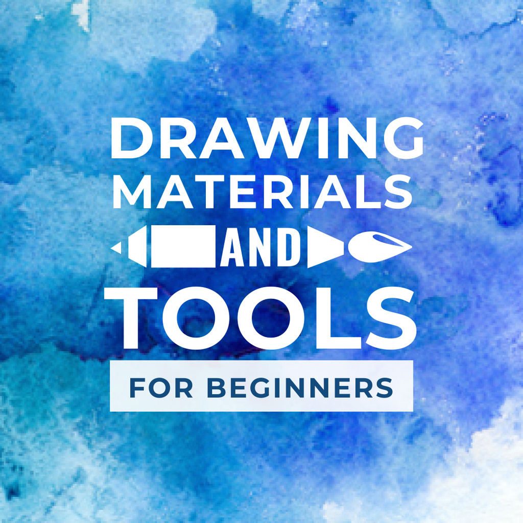 Drawing Materials and Tools Store Instagram – шаблон для дизайна
