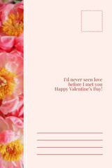 Valentine's Day Greeting with Blooming Peonies