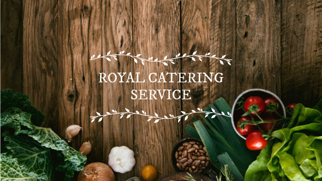 Catering Service Ad with Vegetables on Table Youtube – шаблон для дизайну