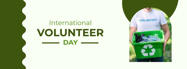 Volunteer Day Announcement Facebook cover Tasarım Şablonu