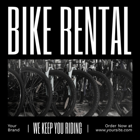 Comfy Bike Rental Services Offer Instagram Design Template