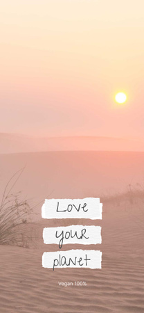 Ontwerpsjabloon van Snapchat Geofilter van Eco Concept with Sun in Desert