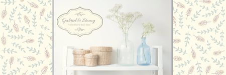 Platilla de diseño Home Decor Advertisement with Vases and Baskets Email header